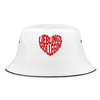 Favorite Colleague Gift Mug with Heart - Bucket Hat - white/navy - Front