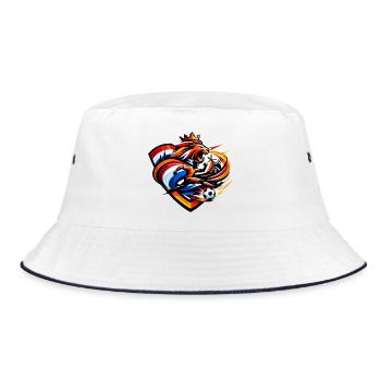 Royal Holland Lion Fußball - Bucket Hat - Weiß/Navy - Vorne