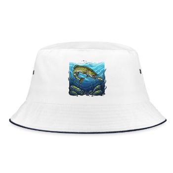 Pêche au brochet Pêche aux poissons prédateurs - Bob - blanc/marine - Devant