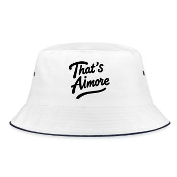 « C’est AiMore » Chemise à jeu de mots - Bob - blanc/marine - Devant