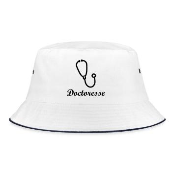 Doctoresse stéthoscope médical femme - Bob - blanc/marine - Devant