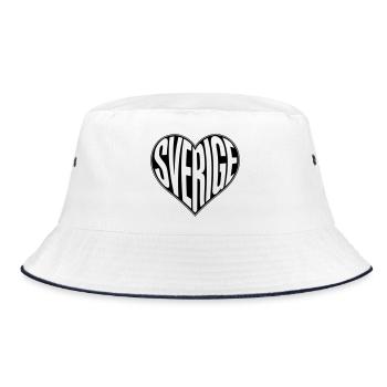 Sverige, Suède Heart - Couleur de design variable - Bob - blanc/marine - Devant