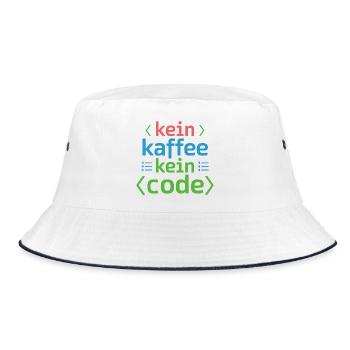 No Coffee No Code Programmer Computer Scientist - Bucket Hat - white/navy - Front