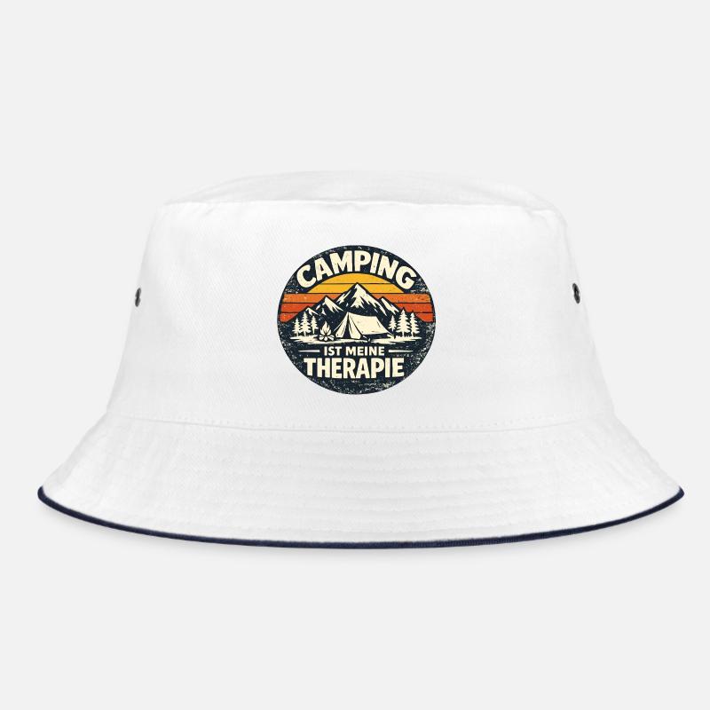 Camping is my therapy Bucket Hat