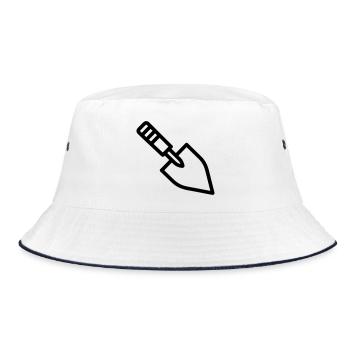Kelle - Bucket Hat - Weiß/Navy - Vorne