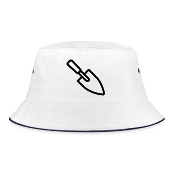 Kelle - Bucket Hat - Weiß/Navy - Vorne