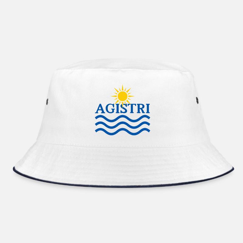 Agistri Sun Waves - Bucket Hat - white/navy