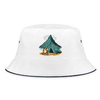 Feu de camping en montagne - Bob - blanc/marine - Devant