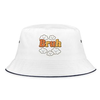 Bruh Clouds Typographie des paillettes - Bob - blanc/marine - Devant