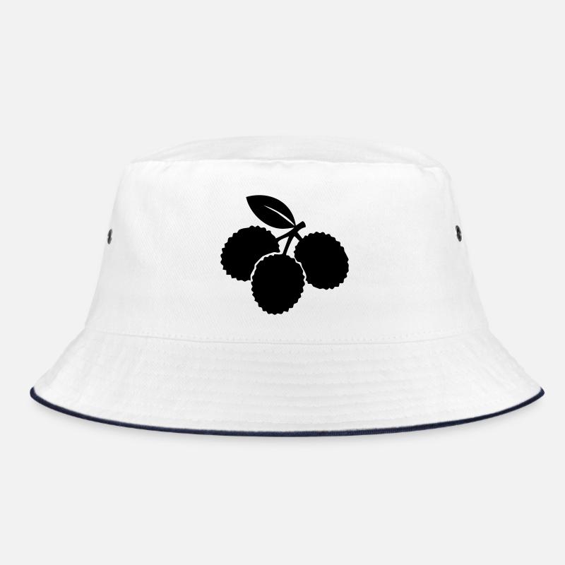 Litschi-Silhouette – Exotisches Obstdesign Bucket Hat