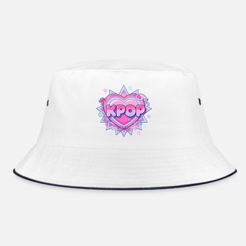 KPOP Pastell Herz Glow Design Bucket Hat