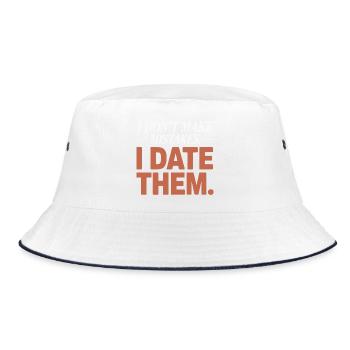 I Don't Make Mistakes I Date Them Ex Freund Dating - Bucket Hat - Weiß/Navy - Vorne