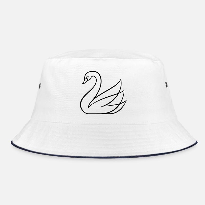 Design minimaliste Cygne Style élégant Traits esthétiques - Bob - blanc/marine