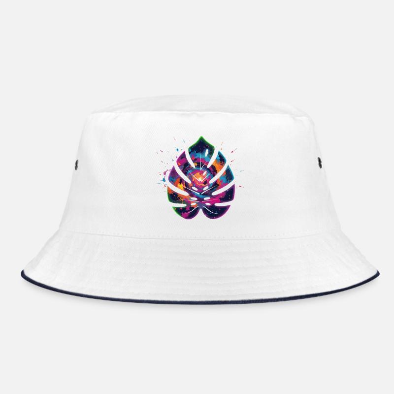 Farbexplosion Blattdesign Bucket Hat