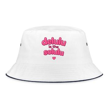 Texte de la bulle rose Delulu - Bob - blanc/marine - Devant
