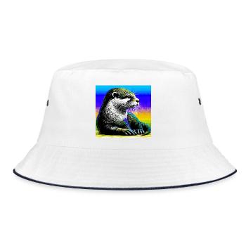 Otter - Bucket Hat - Weiß/Navy - Vorne