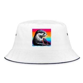 Otter - Bucket Hat - Weiß/Navy - Vorne