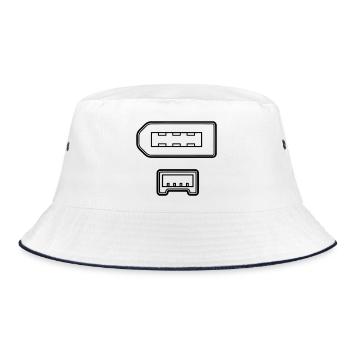 Firewire connector - Bucket Hat - white/navy - Front