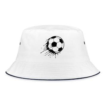 Football Action Graffiti - Bucket Hat - white/navy - Front