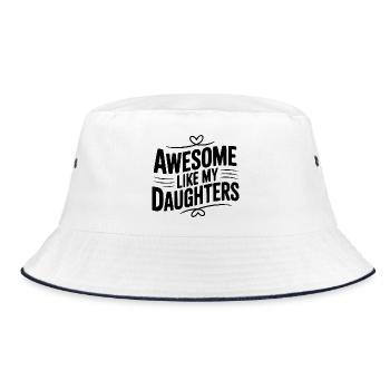 Großartig wie meine Töchter - Bucket Hat - Weiß/Navy - Vorne