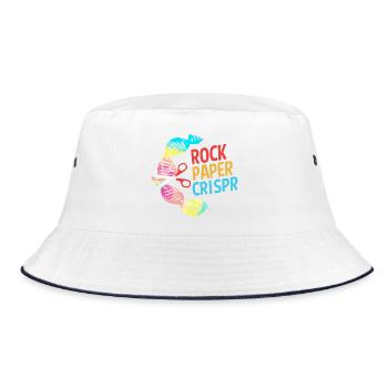 Structural formula molecule - Bucket Hat - white/navy - Front