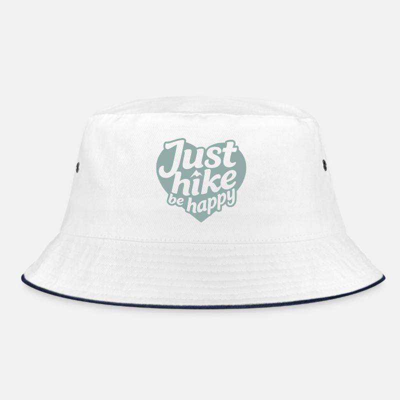 Just hike be happy Herz Typo Bucket Hat