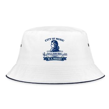 Salzburg Mozart City of Music Austria - Bucket Hat - white/navy - Front