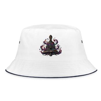 Cloche de crâne néon - Bob - blanc/marine - Devant
