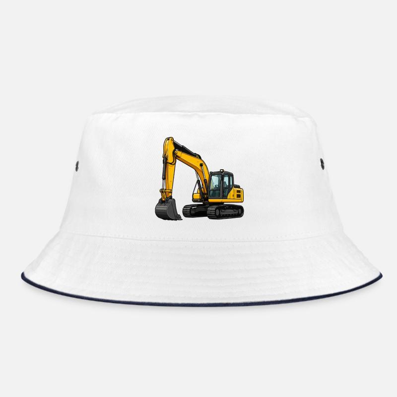 Excavatrice jaune sur un chantier de construction Bob