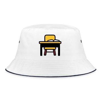 Examens d’apprentissage à table de bureau scolaire - Bob - blanc/marine - Devant