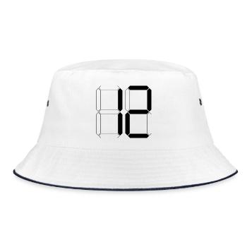 NUMBER 12 Twelve Birthday Gift Digital - Bucket Hat - white/navy - Front