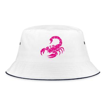 Skorpion – Kraft & Geheimnis - Bucket Hat - Weiß/Navy - Vorne