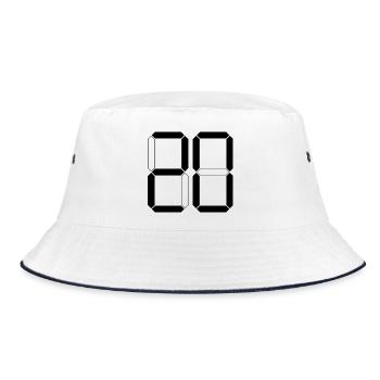 NUMBER 20 Twenty Birthday Gift Digital - Bucket Hat - white/navy - Front