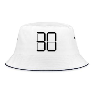 NUMMER 30 Dreißig Geburtstag Geschenk Digital - Bucket Hat - Weiß/Navy - Vorne
