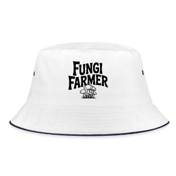 Pilzbauer - Bucket Hat - Weiß/Navy - Vorne