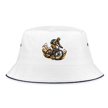 Mountain Bikers Sports Mountain Biking - Bucket Hat - white/navy - Front