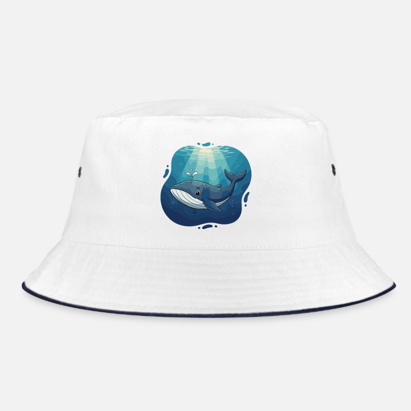 Oceanic whale in sunlight Bucket Hat