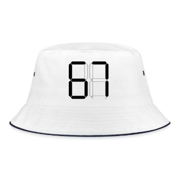 NUMBER 67 Six Seven Memes Gift Digital - Bucket Hat - white/navy - Front