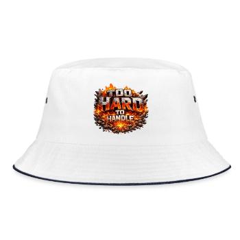 Too Hard To Handle - Bucket Hat - white/navy - Front