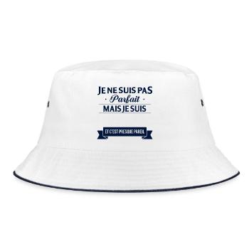 Je Ne Suis Pas Parfait Mais Je Suis Et C Est Pr... - Bob - blanc/marine - Devant