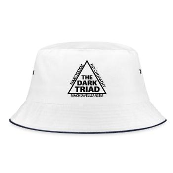 Dark Triad Meme Triangle Minimal Design - Bucket Hat - white/navy - Front