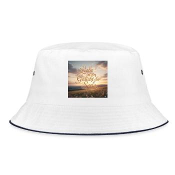 Liebe ist Gedicht der Seele - Bucket Hat - Weiß/Navy - Vorne