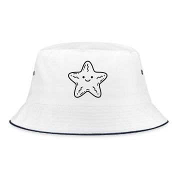 Starfish - Bucket Hat - white/navy - Front