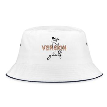 Version Florale Typo - Bucket Hat - white/navy - Front