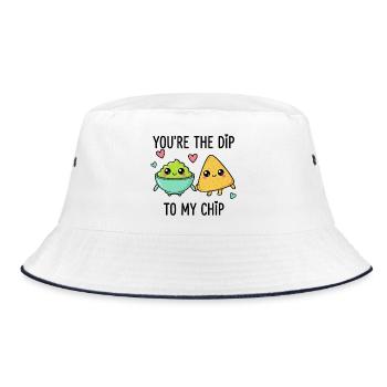 You Re The Dip Of My Chip - Bucket Hat - white/navy - Front