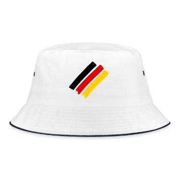 German flag - Bucket Hat - white/navy - Front