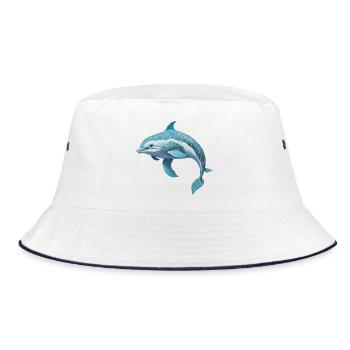 Dolphin - Bucket Hat - white/navy - Front