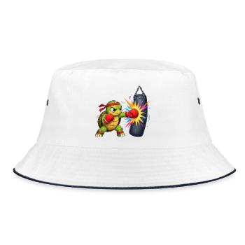 Boxing Turtle Boxing Training - Bucket Hat - white/navy - Front