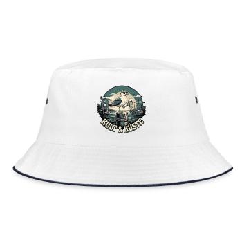 Cult and Coast - Bucket Hat - white/navy - Front