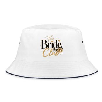 The Bride Club - Discokugel! - Bucket Hat - Weiß/Navy - Vorne